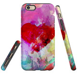 For iPhone 6 & 6S Case Tough Protective Cover, Heart Painting