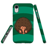 For iPhone XR Case Tough Protective Cover, Echidna Portrait