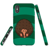 For iPhone XS Max Case Tough Protective Cover, Echidna Portrait