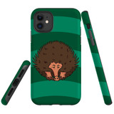 For iPhone 11 Case Tough Protective Cover, Echidna Portrait