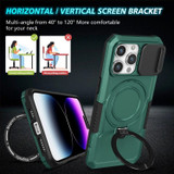 For iPhone 15 Pro Max, 15 Pro, 15 Case, MagSafe Compatible, Sliding Cam Shield & Holder, Protective Cover, Deep Green | iCoverLover Australia