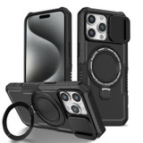 For iPhone 15 Pro Case, MagSafe Compatible, Sliding Cam Shield & Holder, Protective Cover, Black | iCoverLover Australia