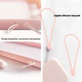 For iPhone 15 Pro Max, 15 Pro, 15 Plus Case, Silicone Soft Cover, Wrist Strap, Grey Blue | iCoverLover Australia