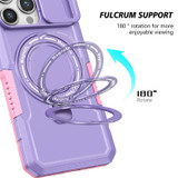 For iPhone 15 Pro Max, 15 Pro, 15 Case, MagSafe Compatible, Sliding Cam Shield & Holder, Protective Cover, Pink Purple | iCoverLover Australia
