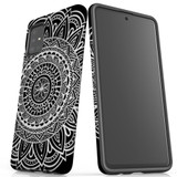 For Samsung Galaxy A51 5G Case Tough Protective Cover, Whitish Mandala