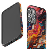 For iPhone Case, Tough Back Cover, Waves Of The Sun | iCoverLover