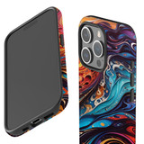 For iPhone Case, Tough Back Cover, Swirling Paint | iCoverLover