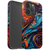 For iPhone Case, Tough Back Cover, Swirling Paint | iCoverLover