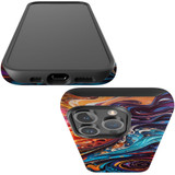 For iPhone Case, Tough Back Cover, Swirling Paint | iCoverLover