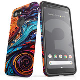For Google Pixel 3 Tough Protective Case, Swirling Paint | Protective Covers | iCoverLover Australia