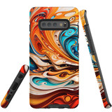 For Samsung Galaxy S10+ Plus Tough Protective Case, Swirling Gold | Protective Covers | iCoverLover Australia