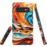 For Samsung Galaxy S10 Tough Protective Case, Swirling Gold | Protective Covers | iCoverLover Australia