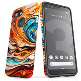 For Google Pixel 3 Tough Protective Case, Swirling Gold | Protective Covers | iCoverLover Australia