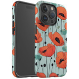 For iPhone Case, Tough Back Cover, Poppy Field | iCoverLover