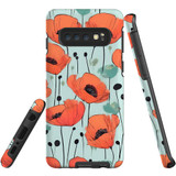 For Samsung Galaxy S10 Tough Protective Case, Poppy Field | Protective Covers | iCoverLover Australia