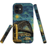For iPhone 12 mini Tough Protective Case, Painting Of The Harbour Bridge | Protective Covers | iCoverLover Australia