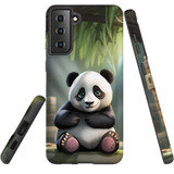 For Samsung Galaxy S21 FE Tough Protective Case, Happy Panda | Protective Covers | iCoverLover Australia