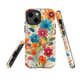 For iPhone 13 mini Tough Protective Case, Floral Symphony | Protective Covers | iCoverLover Australia