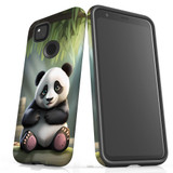 For Google Pixel 4a Tough Protective Case, Happy Panda | Protective Covers | iCoverLover Australia