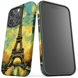 For iPhone Case, Tough Back Cover, Eiffel Tower Painting | iCoverLover