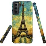 For Samsung Galaxy S21 FE Tough Protective Case, Eiffel Tower Painting | Protective Covers | iCoverLover Australia