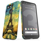For Google Pixel 3 Tough Protective Case, Eiffel Tower Painting | Protective Covers | iCoverLover Australia