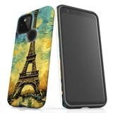 For Google Pixel 4a 5G Tough Protective Case, Eiffel Tower Painting | Protective Covers | iCoverLover Australia