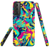 For Samsung Galaxy S21 FE Tough Protective Case, Abstract Strokes | Protective Covers | iCoverLover Australia