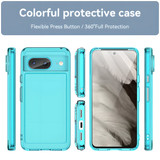 For Google Pixel 8 Pro 5G or Pixel 8 5G Case, Candy Series Shielding Back Cover, Clear Blue | iCoverLover Australia