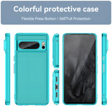 For Google Pixel 8 Pro 5G or Pixel 8 5G Case, Candy Series Shielding Back Cover, Clear Blue | iCoverLover Australia