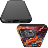 For iPhone 15 Pro Tough Protective Case, Waves Of The Sun | Protective Covers | iCoverLover Australia