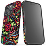 For iPhone 15 Pro Max Case Tough Protective Cover, Dotted Abstract Painting | Protective Covers | iCoverLover Australia