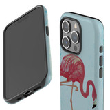 For iPhone 15 Pro Case Tough Protective Cover, Vintage Flamingo | Protective Covers | iCoverLover Australia