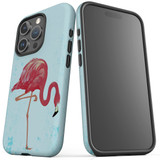 For iPhone 15 Pro Case Tough Protective Cover, Vintage Flamingo | Protective Covers | iCoverLover Australia