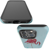 For iPhone 15 Pro Case Tough Protective Cover, Vintage Flamingo | Protective Covers | iCoverLover Australia