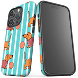 For iPhone 15 Pro Max Case Tough Protective Cover, Dachshund Dogs Cute | Protective Covers | iCoverLover Australia