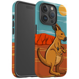 For iPhone 15 Pro Case Tough Protective Cover, Kangaroo Illustration | Protective Covers | iCoverLover Australia