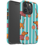For iPhone 15 Pro Case Tough Protective Cover, Dachshund Dogs Cute | Protective Covers | iCoverLover Australia