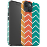 For iPhone 15 Case Tough Protective Cover, Colourful Zigzag | Protective Covers | iCoverLover Australia