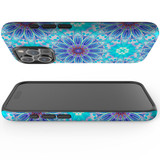 For iPhone 15 Pro Case Tough Protective Cover, Psychedelic Blues | Protective Covers | iCoverLover Australia