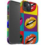 For iPhone 15 Case Tough Protective Cover, Pop Art Lips | Protective Covers | iCoverLover Australia