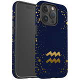 For iPhone 15 Pro Case Tough Protective Cover, Aquarius Sign | Protective Covers | iCoverLover Australia
