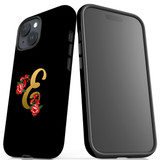 For iPhone 15 Case Tough Protective Cover, Embellished Letter E | Protective Covers | iCoverLover Australia