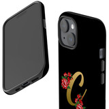 For iPhone 15 Case Tough Protective Cover, Embellished Letter C | Protective Covers | iCoverLover Australia