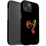 For iPhone 15 Case Tough Protective Cover, Embellished Letter A | Protective Covers | iCoverLover Australia