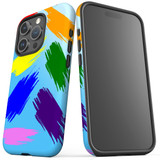 For iPhone 15 Pro Max Case Tough Protective Cover, Rainbow Brushes | Protective Covers | iCoverLover Australia