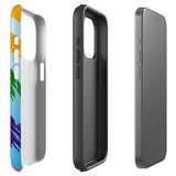 For iPhone 15 Pro Case Tough Protective Cover, Rainbow Brushes | Protective Covers | iCoverLover Australia