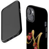 For iPhone 15 Case Tough Protective Cover, Embellished Letter M | Protective Covers | iCoverLover Australia