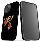 For iPhone 15 Case Tough Protective Cover, Embellished Letter K | Protective Covers | iCoverLover Australia