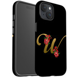 For iPhone 15 Case Tough Protective Cover, Embellished Letter W | Protective Covers | iCoverLover Australia